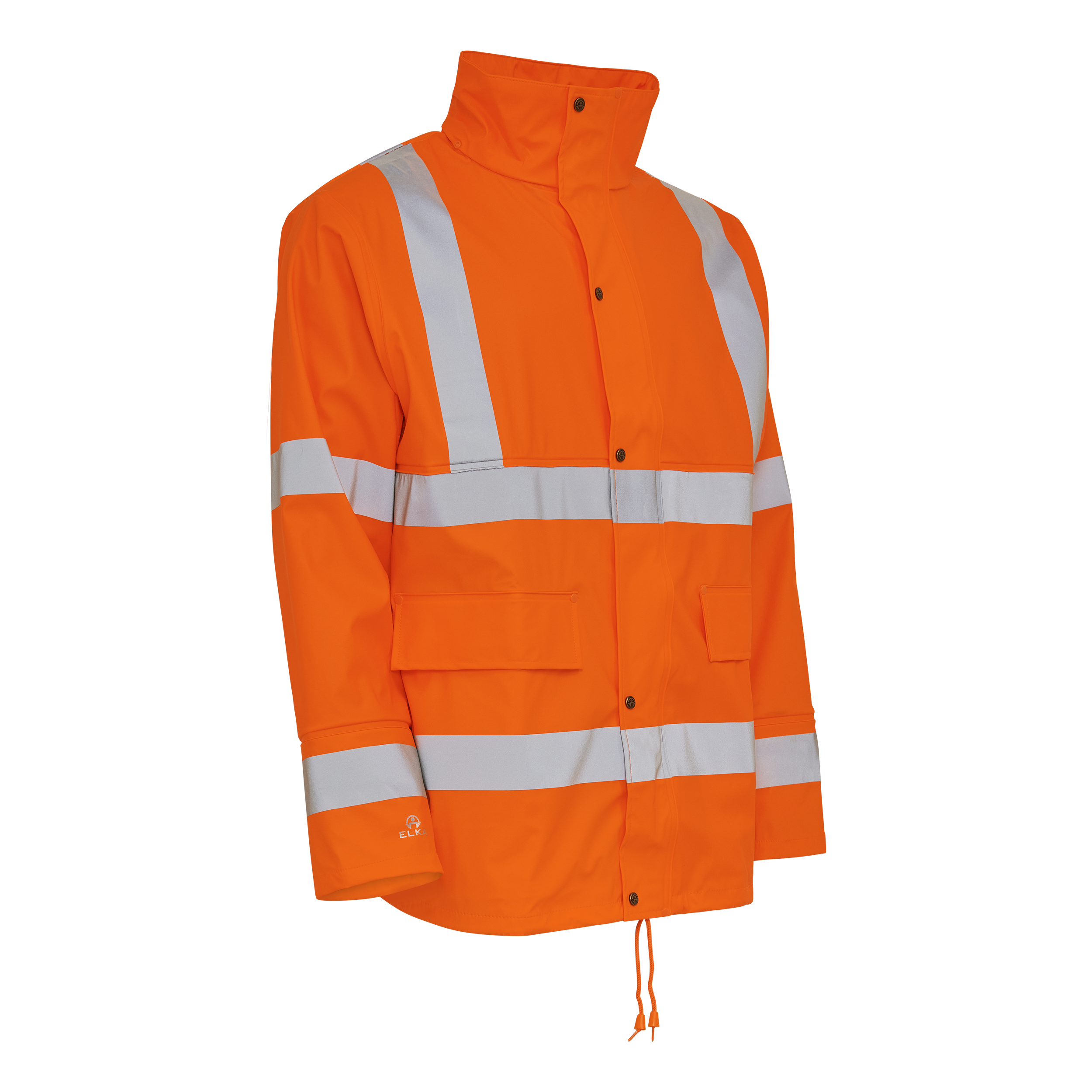 Dry Zone Visible PU Regnjakke Hi-Vis med refleksstriber