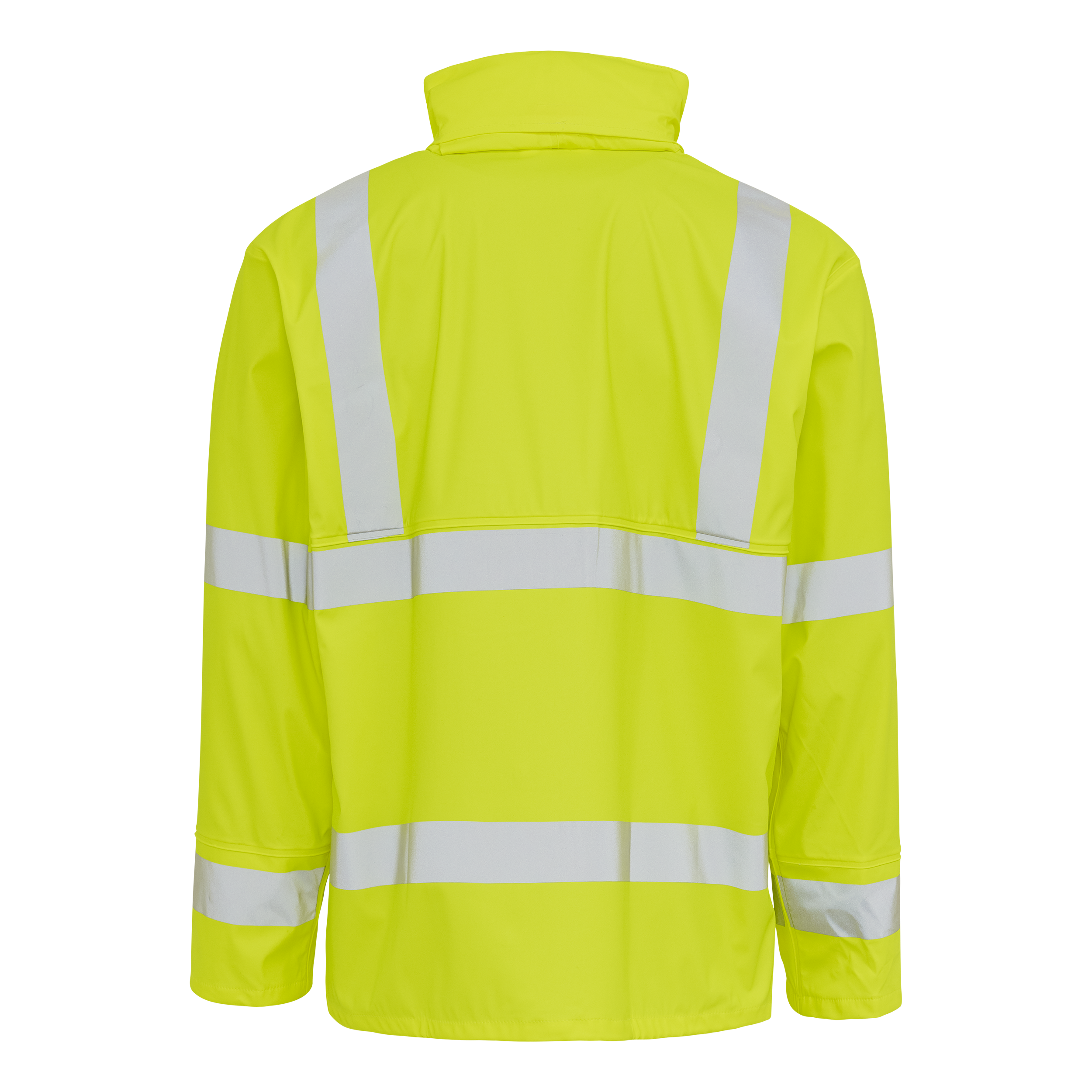 Dry Zone Visible PU Regnjakke Hi-Vis med refleksstriber - Billede 5